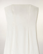 Long Strapless Lace Dress