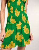 Robe Courte Smockée - Brazil Hibiscus