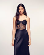 Robe Longue Bretelles Haut Dentelle