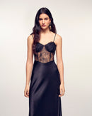 Robe Longue Bretelles Haut Dentelle