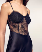Robe Longue Bretelles Haut Dentelle