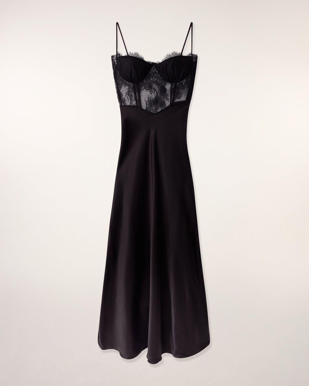 Robe Longue Bretelles Haut Dentelle