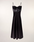 Robe Longue Bretelles Haut Dentelle