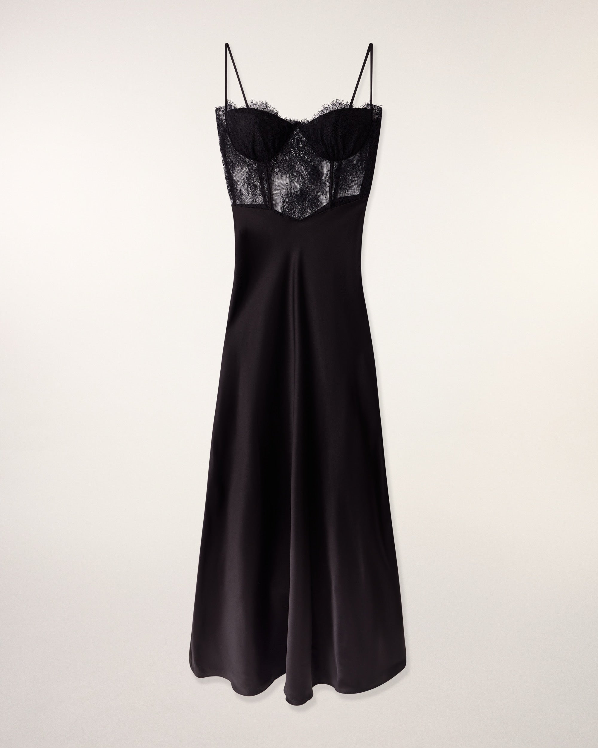 Robe Longue Bretelles Haut Dentelle