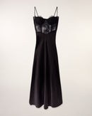 Robe Longue Bretelles Haut Dentelle