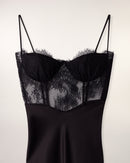 Robe Longue Bretelles Haut Dentelle
