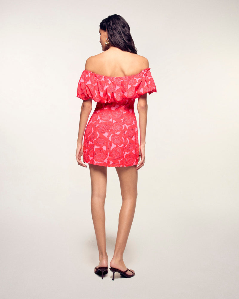 Robe Courte Col Bardot