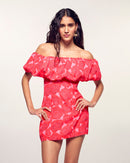 Robe Courte Col Bardot
