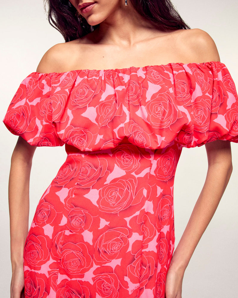 Robe Courte Col Bardot