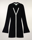 Robe Courte Manches Longues Patte Contrastée