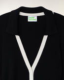 Robe Courte Manches Longues Patte Contrastée