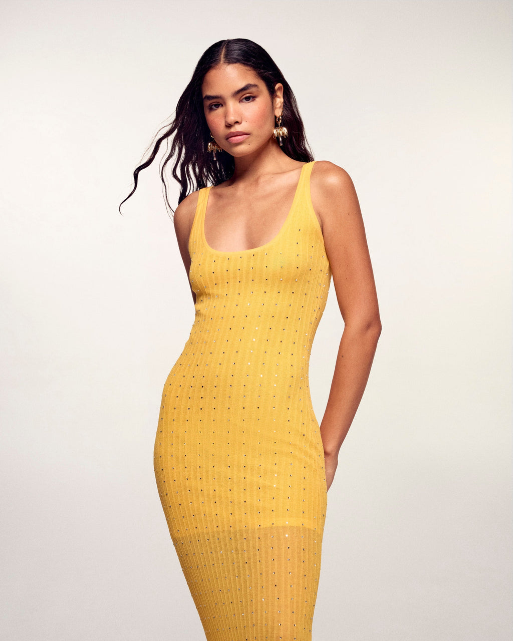Long Rhinestone Dress