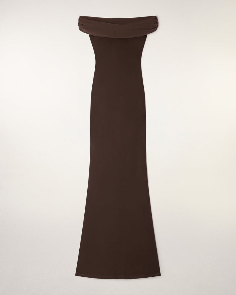 Robe Longue Bardot Drapé