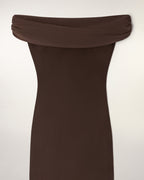 Robe Longue Bardot Drapé