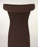 Robe Longue Bardot Drapé