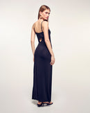 Robe Longue Bretelles À Découpe Cœur