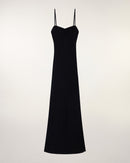 Robe Longue Bretelles À Découpe Cœur