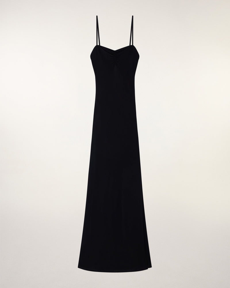 Robe Longue Bretelles À Découpe Cœur