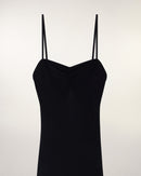 Robe Longue Bretelles À Découpe Cœur