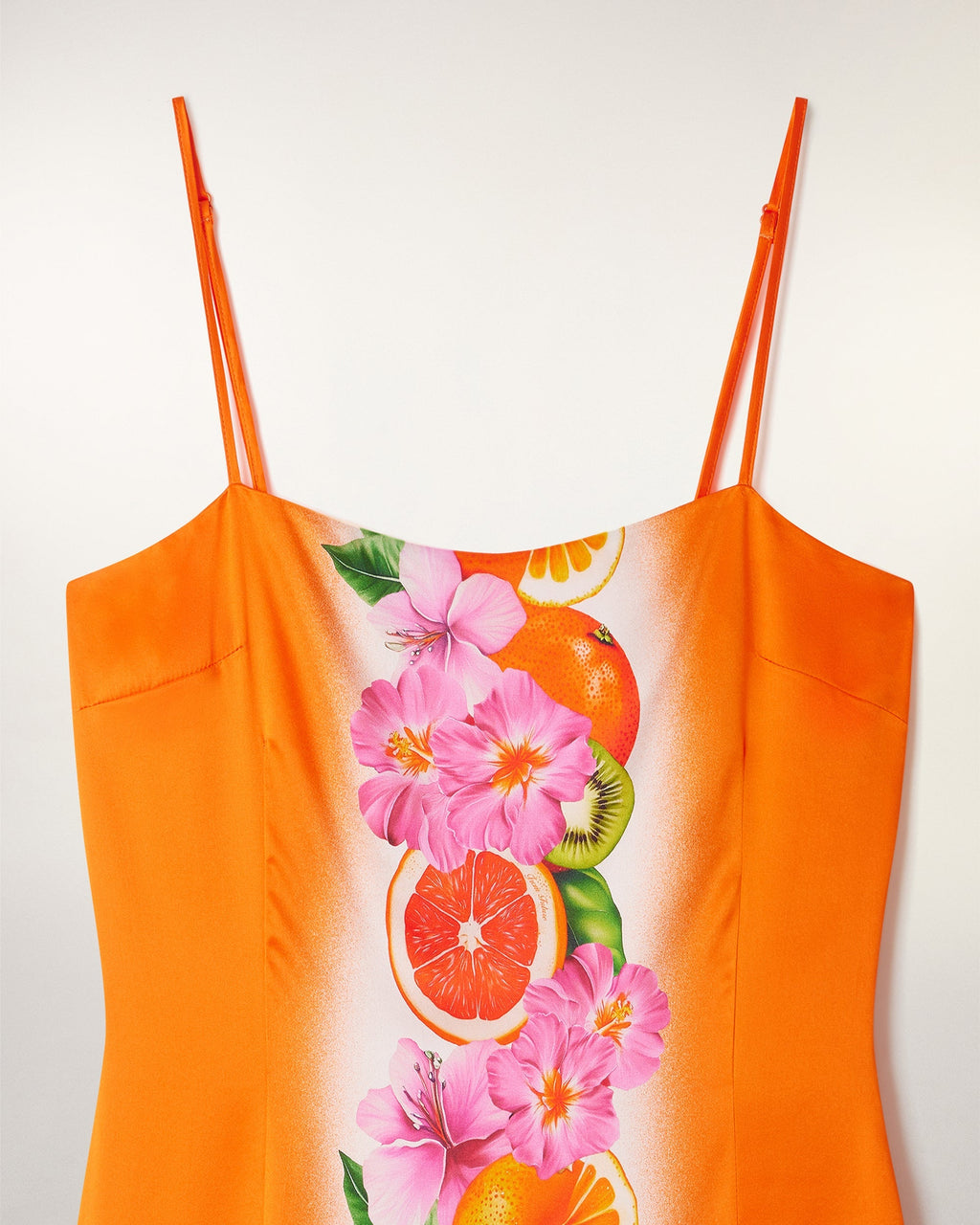 Robe Bretelle Courte Imprimé Frise