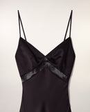 Robe Longue Bretelles À Découpes Dentelle