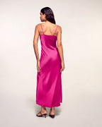 Long Dress with Straps Cowl Neck
