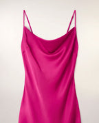 Long Dress with Straps Cowl Neck