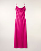 Long Dress with Straps Cowl Neck