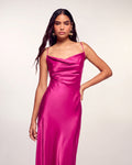 Long Dress with Straps Cowl Neck