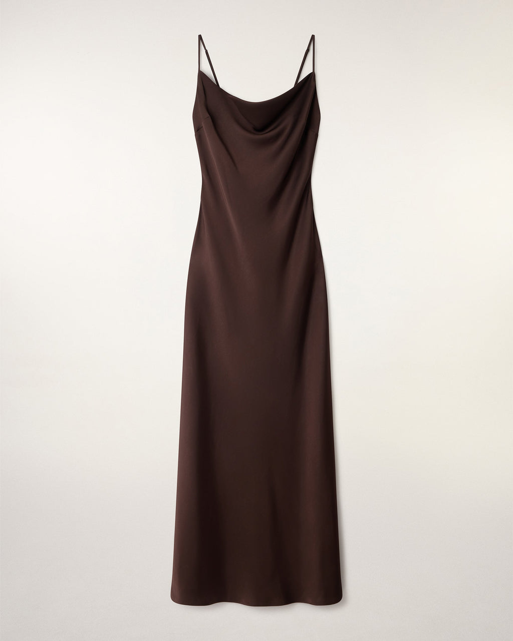 Long Dress with Straps Cowl Neck