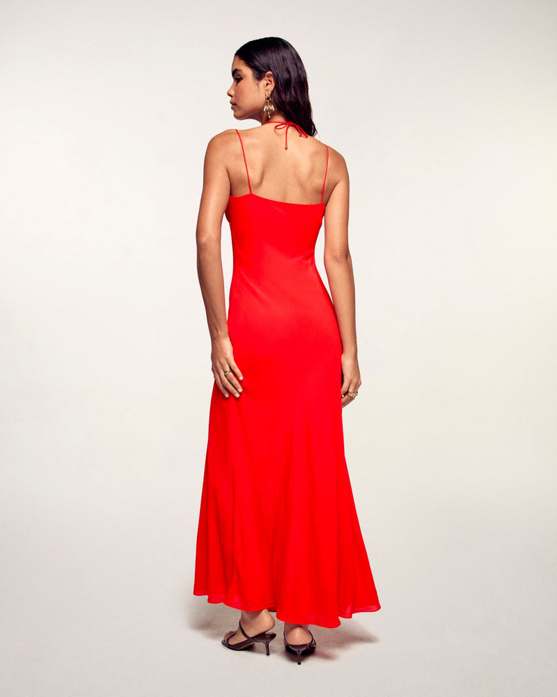 Robe Longue À Bretelles Liens Bijoux