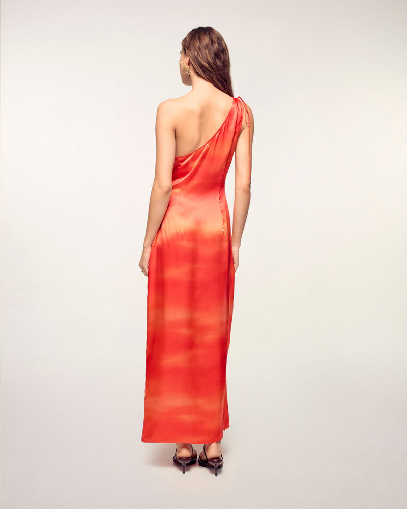 Robe Longue Asymétrique - Sunset Samba