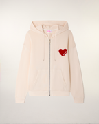 Heart Hoodie Sweatshirt - Sand