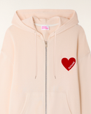 Sweatshirt Hoodie Coeur - Sable