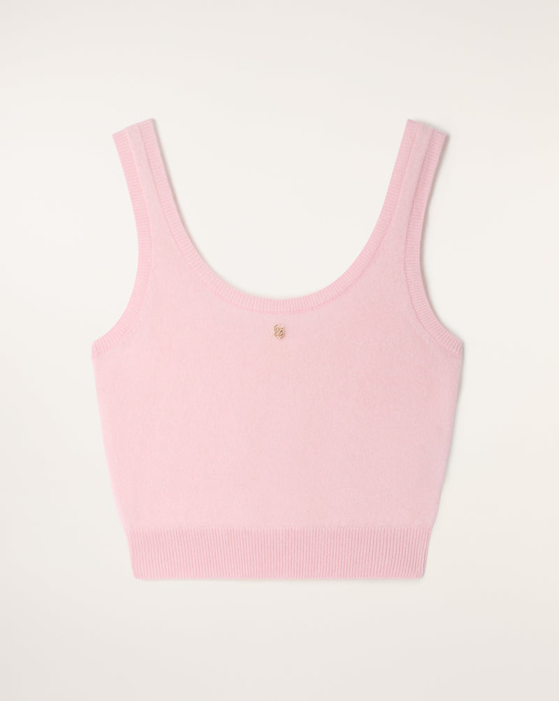 Top Brassière Cachemire Brossé - Cloudy Pink