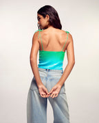 Top Bretelle Dip Dye À Sequins