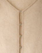 Brushed Cashmere Top Jewelry Buttons