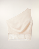 Top Asymétrique À Dentelle