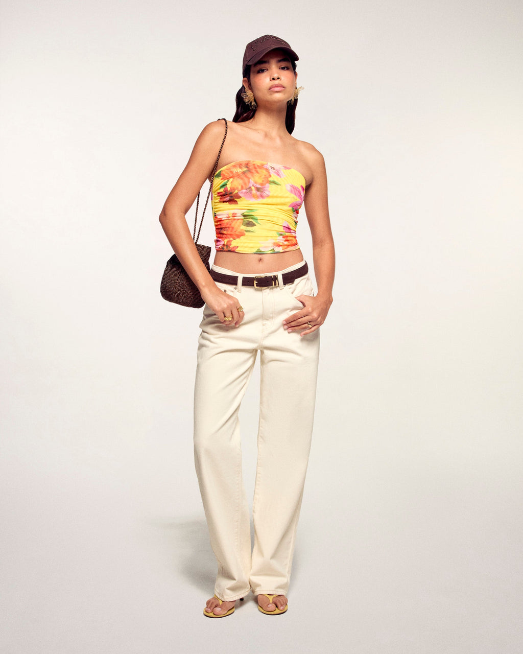 Top Bustier Imprimé Fleurs