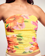 Top Bustier Imprimé Fleurs