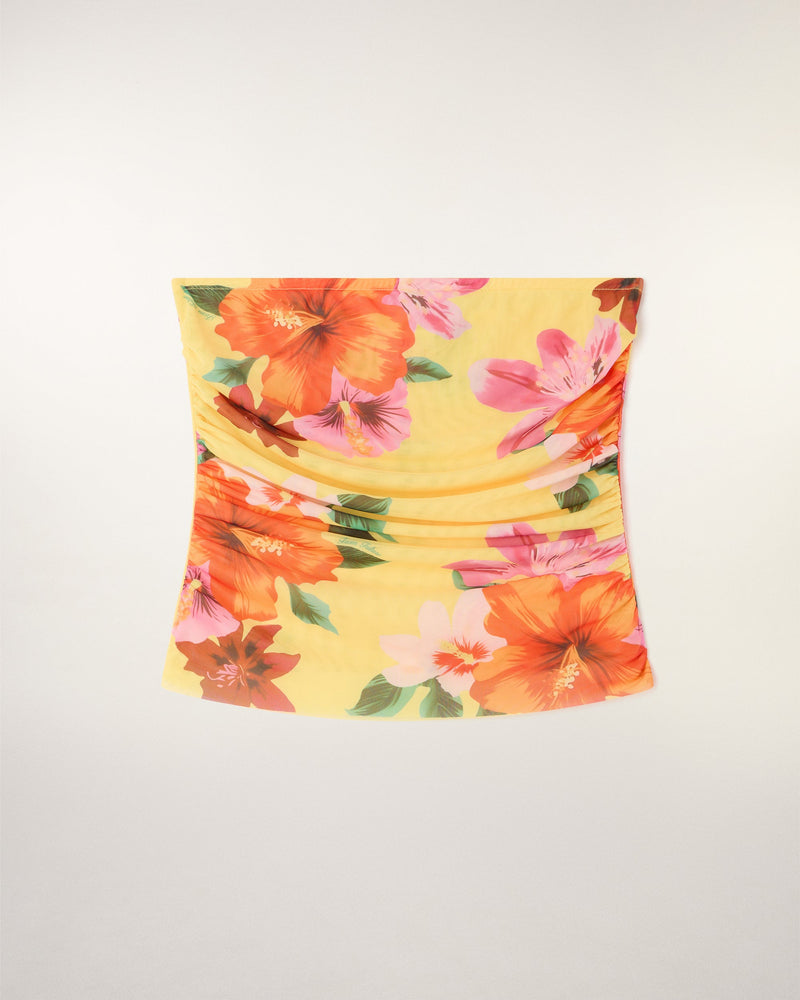 Top Bustier Imprimé Fleurs