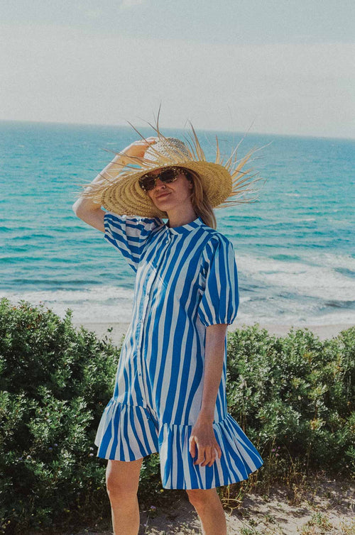 vestido CLEMENTINE lineas azules