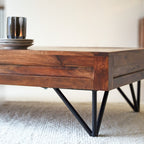Bonnie - Table Basse Rangement - Palissandre - Marron Foncé