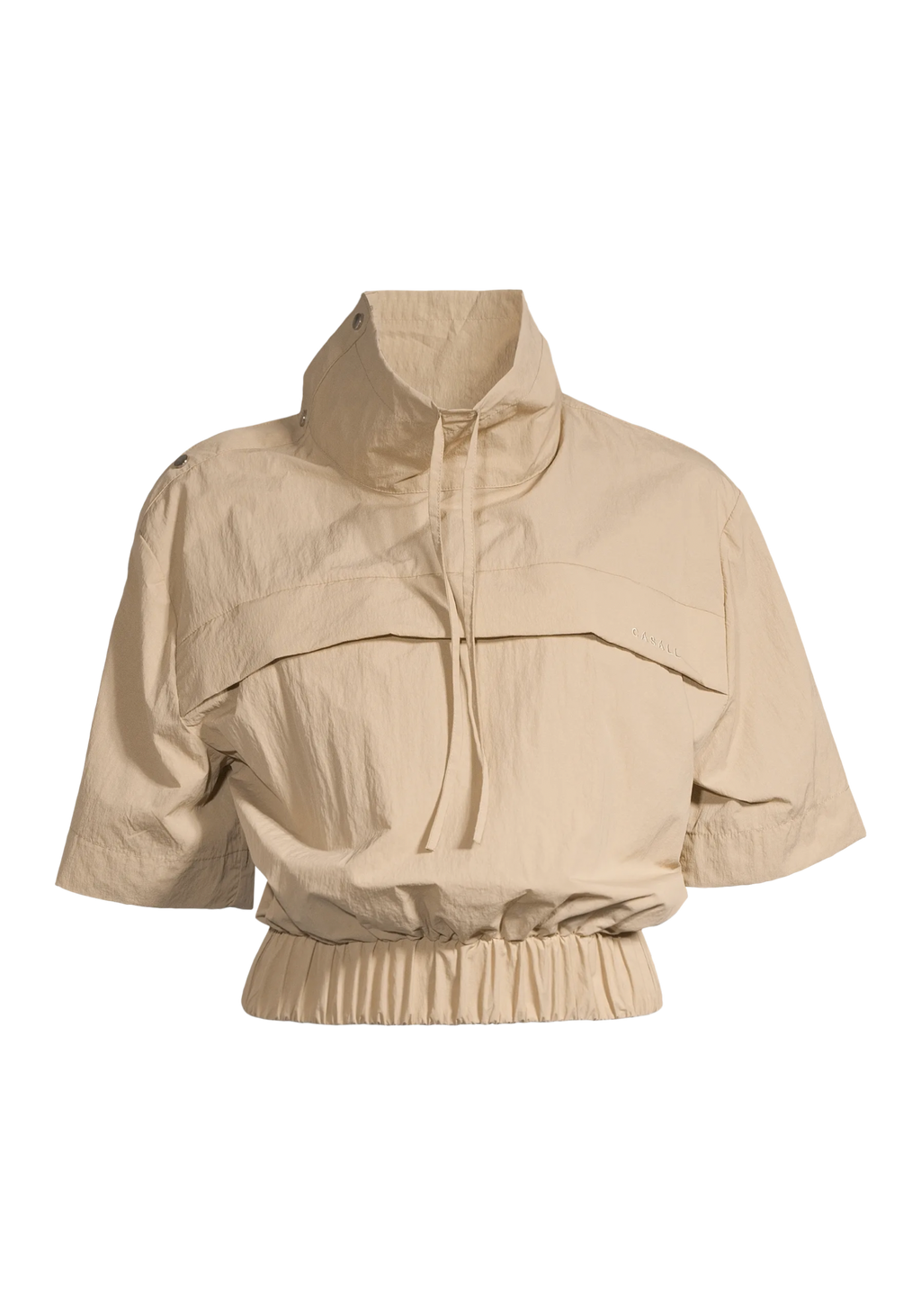Active Short Sleeve Track Jacket - Dark Sand