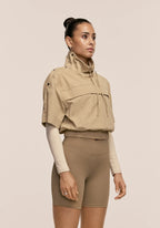 Active Short Sleeve Track Jacket - Dark Sand
