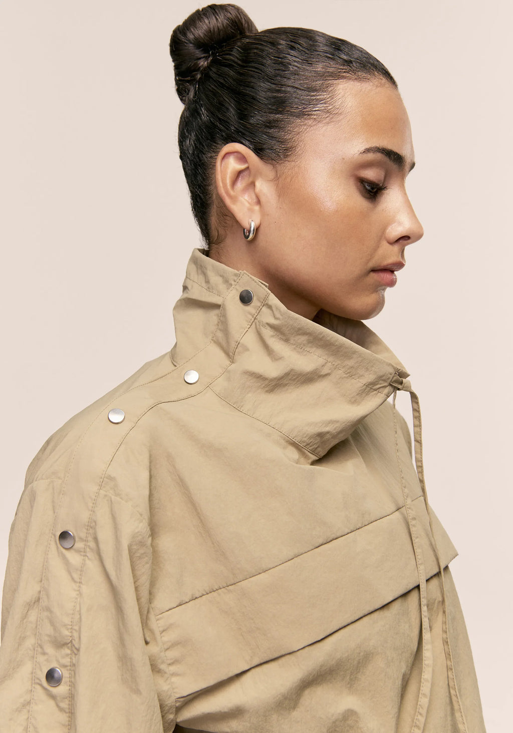 Active Short Sleeve Track Jacket - Dark Sand