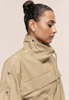 Active Short Sleeve Track Jacket - Dark Sand