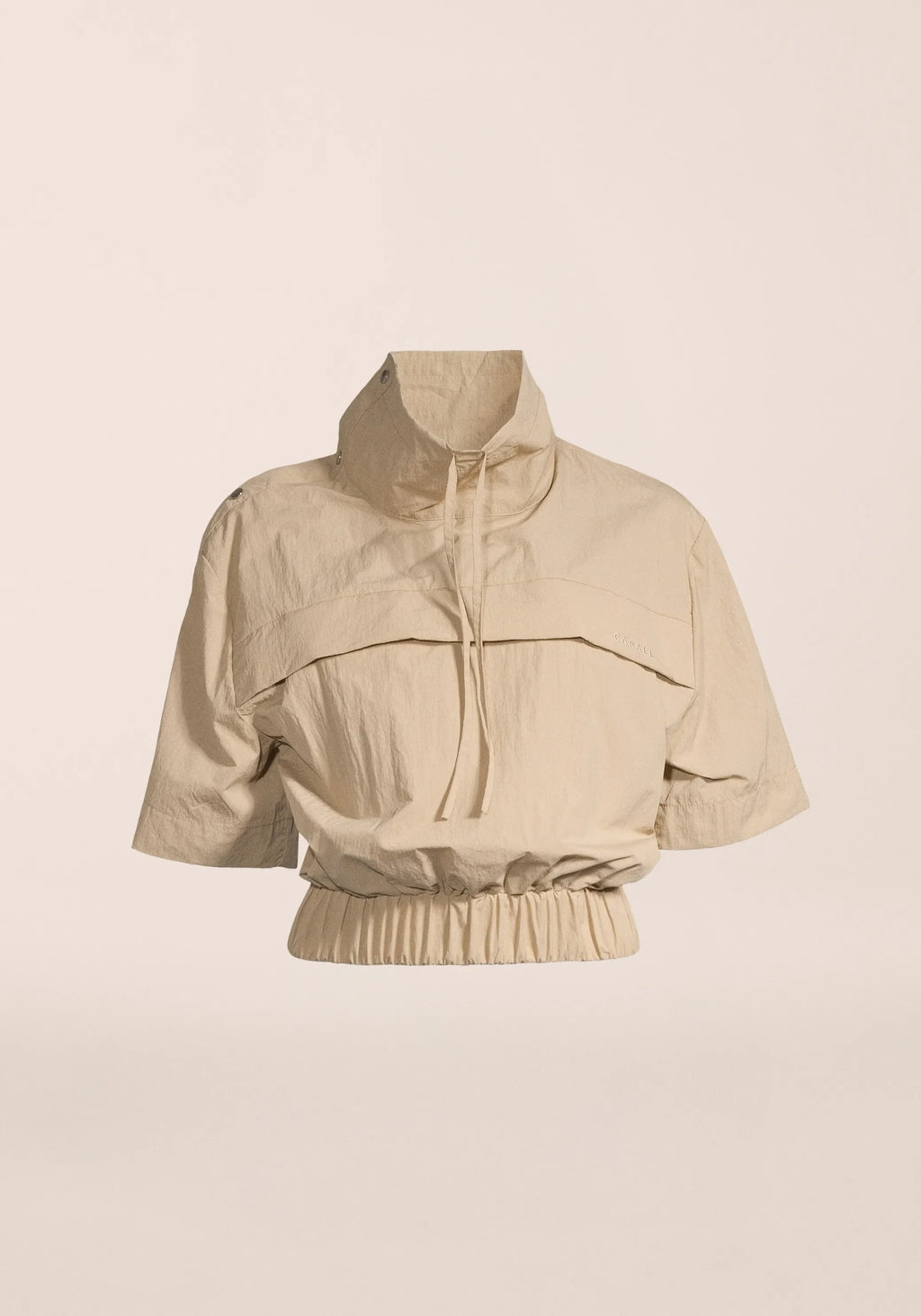 Active Short Sleeve Track Jacket - Dark Sand