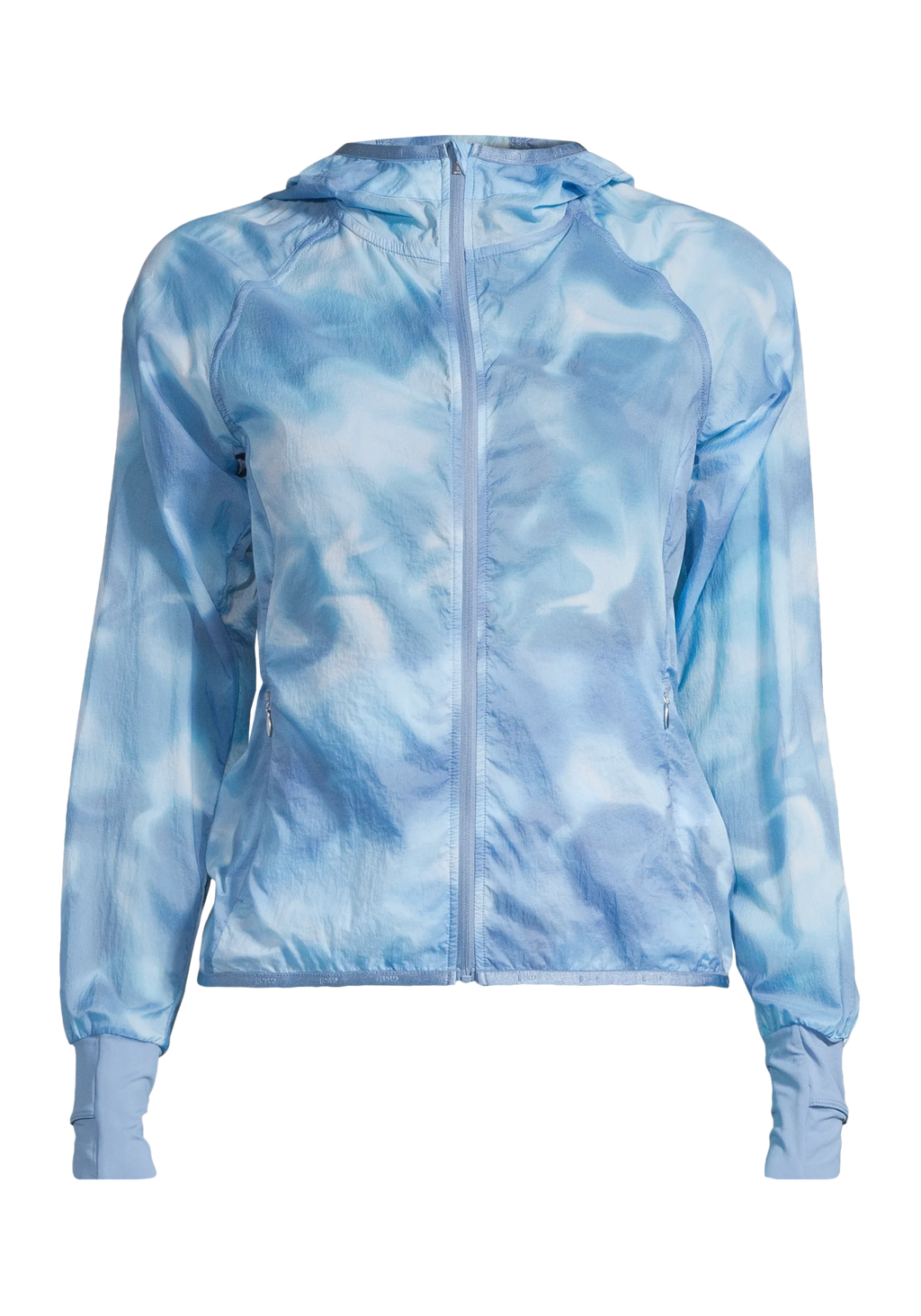 Breeze Printed Running Jacket - Breeze Blue Shadow