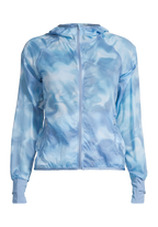 Breeze Printed Running Jacket - Breeze Blue Shadow
